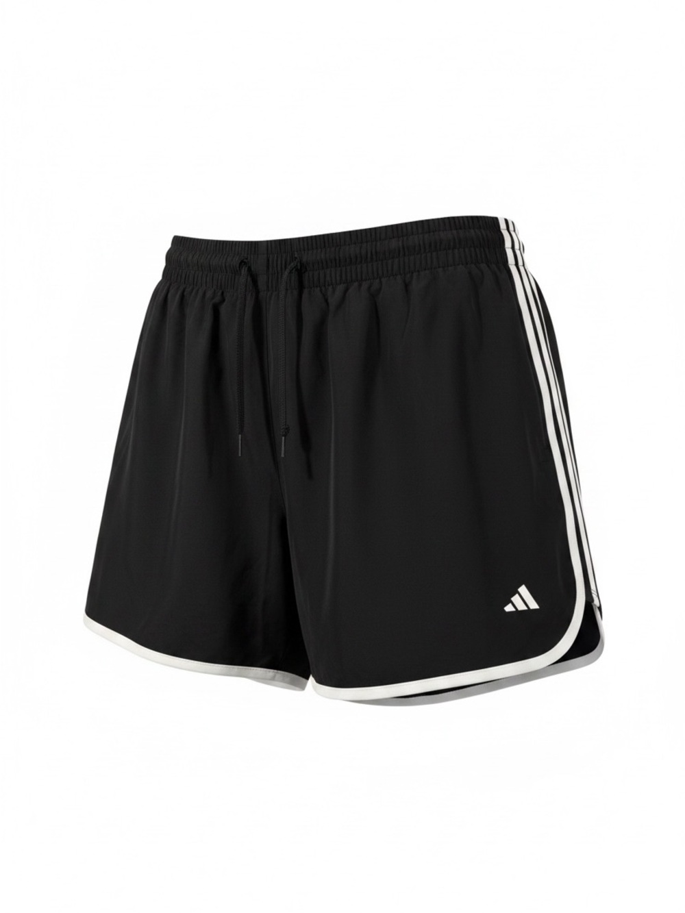adidas Black Athletic Shorts with White 3-Stripes